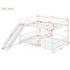 preview thumbnail 4 of 18, White Full Over Full Metal Bunk Bed with Slide and Safety Guardrails