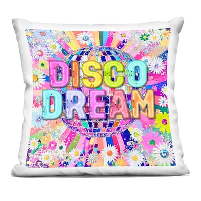 Stupell Vivid Disco Dream with Daisies Decorative Printed Throw Pillow Design by Jess Stempel