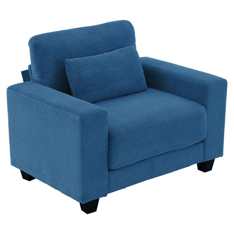 Corduroy Widened Single Sofa Chair, A Extra Lumbar Pillow
