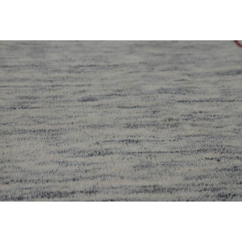 Hand Knotted Oriental 100% Wool Carpet Tribal Tribal Greys & Charcoal Gabbeh Area Rug - 8' 10'' X 6' 1''