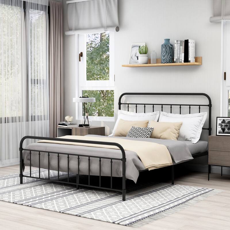 Alazyhome Classic Metal Platform Bed Frame
