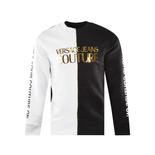 versace jeans couture logo hoodie black