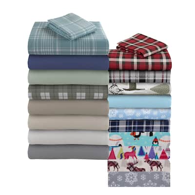 Asher Home Genevieve 100-percent Cotton Flannel Sheet Set