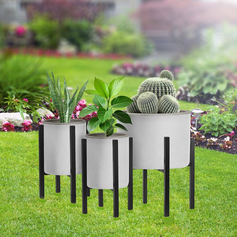 Sorbus Adjustable Plant Stand, Mid Century Style Flower Pot Holder, Planter Stand for Modern Home Decor, Houseplants