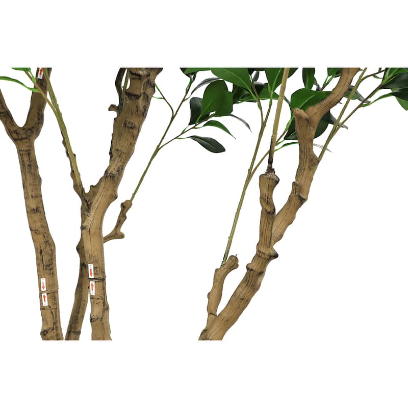 7.2FT Tall Artificial Silk Tree Large Faux Greenery Plant with Lifelike Leaves Potted Fake Plant, 1pc/set