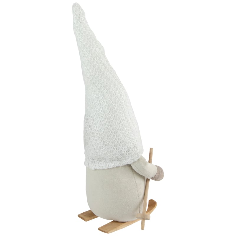 Winter Ski Gnome with Snowflake Hat Christmas Decoration - 12"