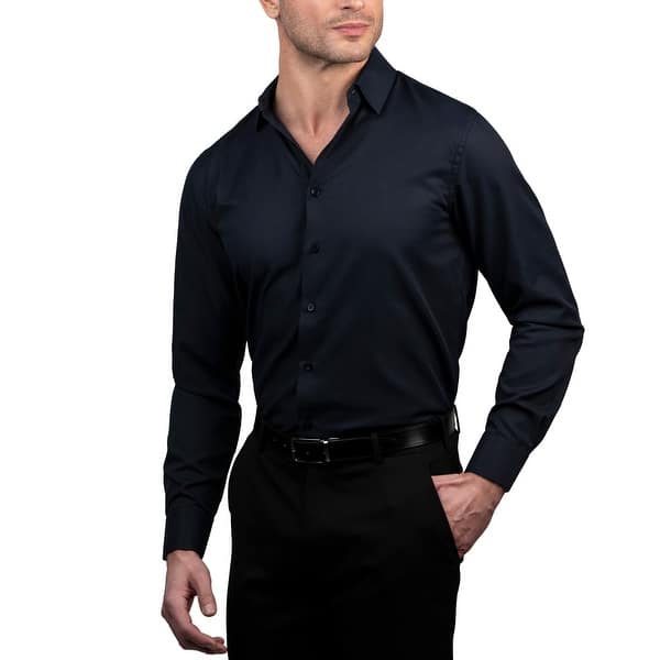 Ben Sherman Men's Basketweave Dobby Dress Shirt - Slim Fit - Bed Bath &  Beyond - 43133424