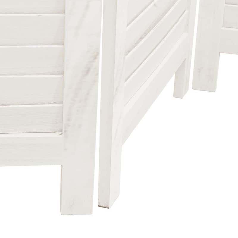 vidaXL Room Divider Privacy Screen Living Room White Solid Wood Paulownia