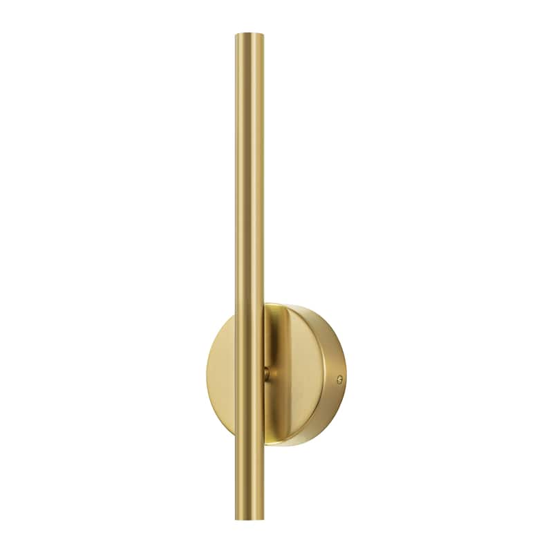 15.7 in. Modern Gold/Black Linear Bathroom Vanity Light Dimmable Integrated LED Wall Light