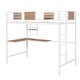 preview thumbnail 12 of 22, Twin Metal Loft Bed with Desk and Shelve