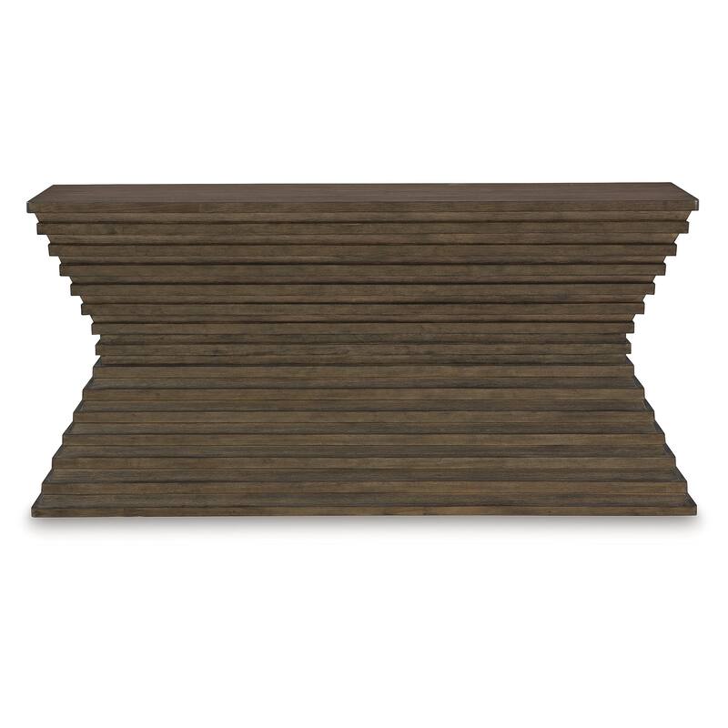 Signature Design by Ashley Hannodream Brown Sofa Table - 72" W x 18" D x 34.75" H
