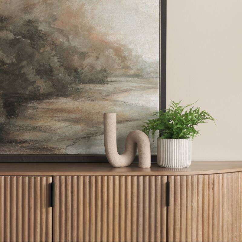 Kailyn Resin Textured Concrete Gray / Sandstone Decorative Object