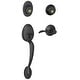 preview thumbnail 10 of 11, Schlage Plymouth Right Hand Double Cylinder Handleset with Accent Matte Black
