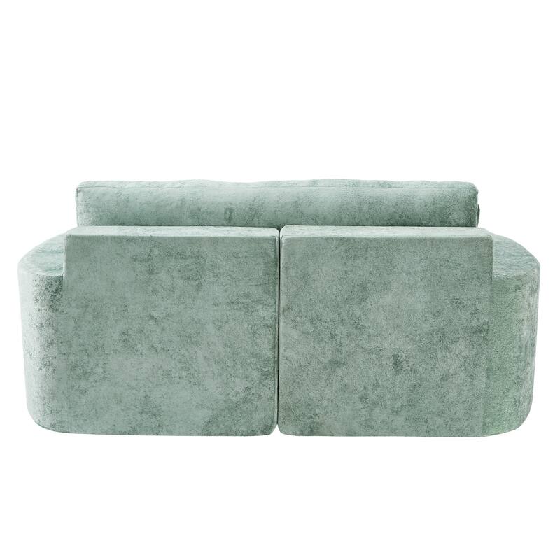 Ultra-Plush Dual-Chaise Sofa Bed with Cup Holders by Harper&Bright Designs