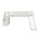 preview thumbnail 9 of 7, Stylistic Elements Twin Size Loft Bed With Full-Length Safety Guardrails, Clean-Silhouette Style,No Box Spring Needed