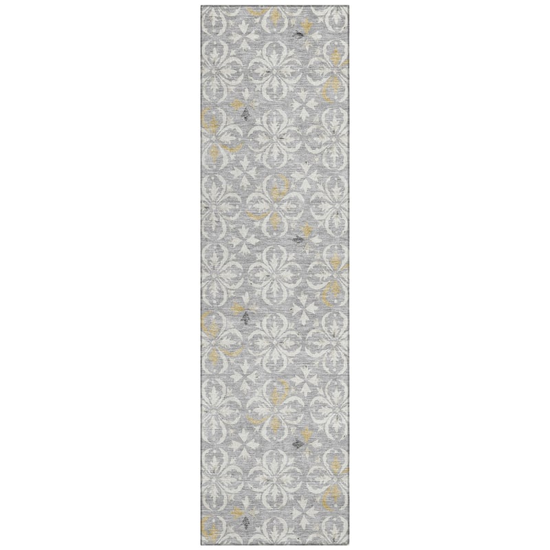 Machine Washable Indoor/ Outdoor Chantille Traditional Medallion Rug