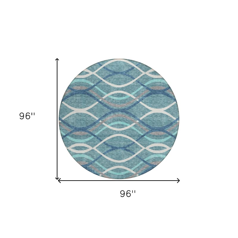 HomeRoots Abstract Transitional Rectangle Outdoor Rug