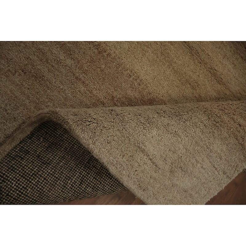 Hand Knotted Oriental 100% Wool Carpet Tribal Contemporary Beige & Ivories Gabbeh Area Rug - 6' 0'' X 4' 2''