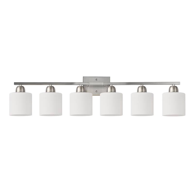 6-Light Bathroom Vanity Light, Bathroom Light Fixtures, 38" Modern Brushed Vanity Lighting Fixtures