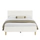 preview thumbnail 3 of 29, Upholstered Platform Bed Frame, Soft Headboard, Wood Support, Grey or White