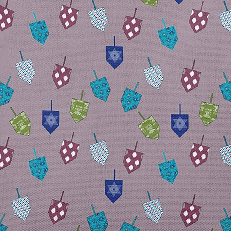 Hanukkah Dreidel Pattern Accent Pillow