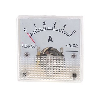 Small Ampermeter Square Shape Analog Panel Meter Amperemeter 91C4 DC 0-5A - DC 0-5A ...