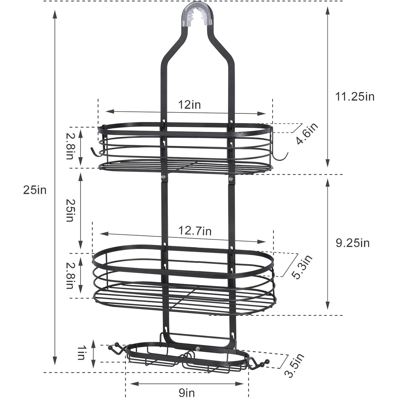 Over The Door Shower Caddy with 2 Soap Holder - On Sale - Bed Bath & Beyond  - 38324879