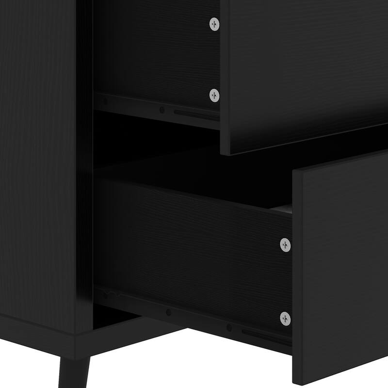 55" Wide Modern Wood 6 Drawers Dresser Chest of Drawers