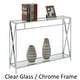 preview thumbnail 7 of 5, Convenience Concepts Oxford Chrome Console Table with Shelf