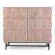 preview thumbnail 3 of 9, Winder Indoor Mango Wood Handcrafted 2 Door Cabinet by Christopher Knight Home