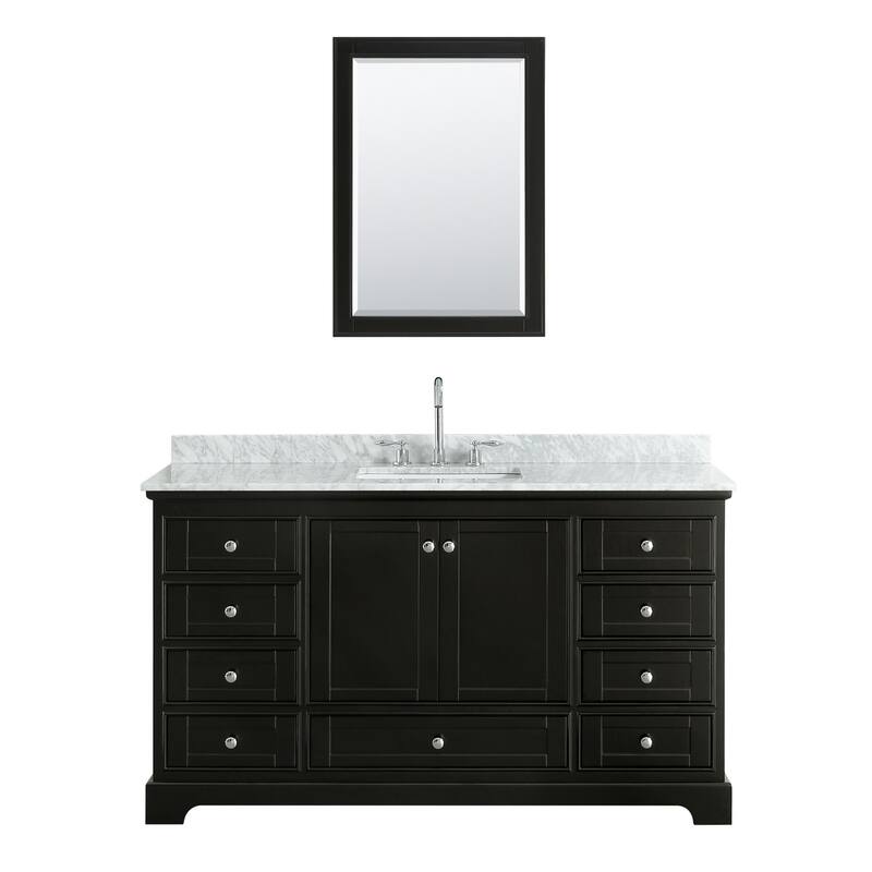 Wyndham Collection Deborah 60" Free Standing Single Vanity Set with