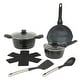 preview thumbnail 2 of 38, Oster SmartHandle Advance 13-Piece or 18-Piece Nonstick Cookware Set With Utensils & Pan Protectors Black/Grey