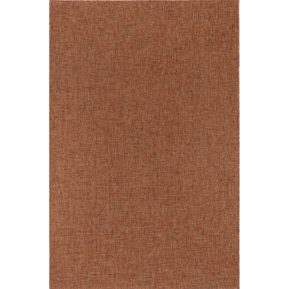 Larissa Collection Geometric Brick Indoor/Outdoor Area Rug