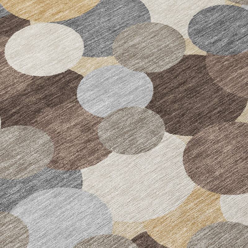 Machine Washable Indoor/ Outdoor Mucho Bubbles Chantille Rug