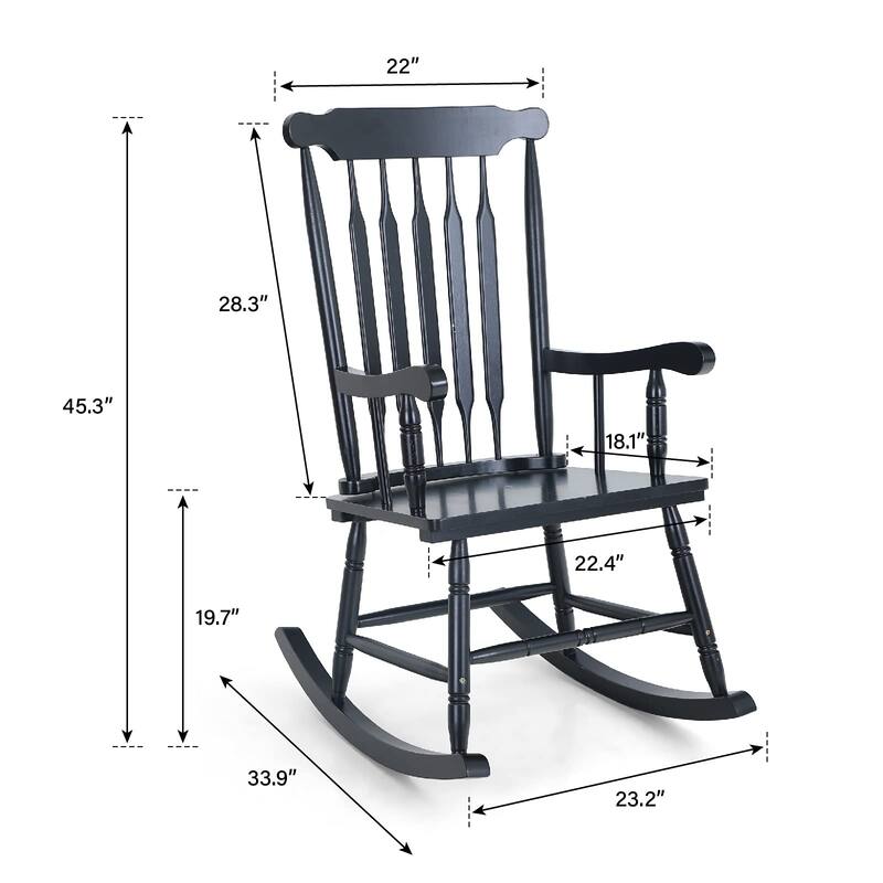 Outdoor Wooden Rocking Chair