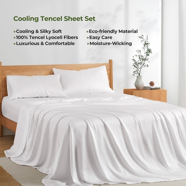100 Tencel Cooling Bedding Sheet Set Silky Smooth Breathable Lyocell On Sale Bed Bath Beyond 39120296