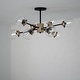preview thumbnail 6 of 10, Orbit Sputnik Bronze Industrial Semi-flush Ceiling Light Fixture 32-in. W x 15.5-in. H x 32-in. D