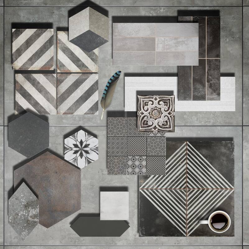 Merola Tile Mandala Decor Mix Mystikos 7-7/8" x 7-7/8" Ceramic Wall Tile