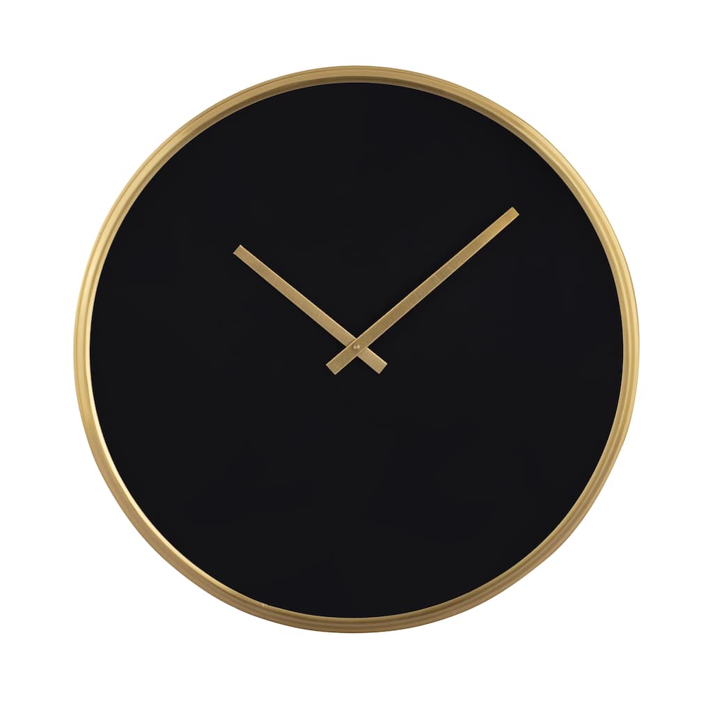 Onyx Wall Clock - Black - 16 inch W