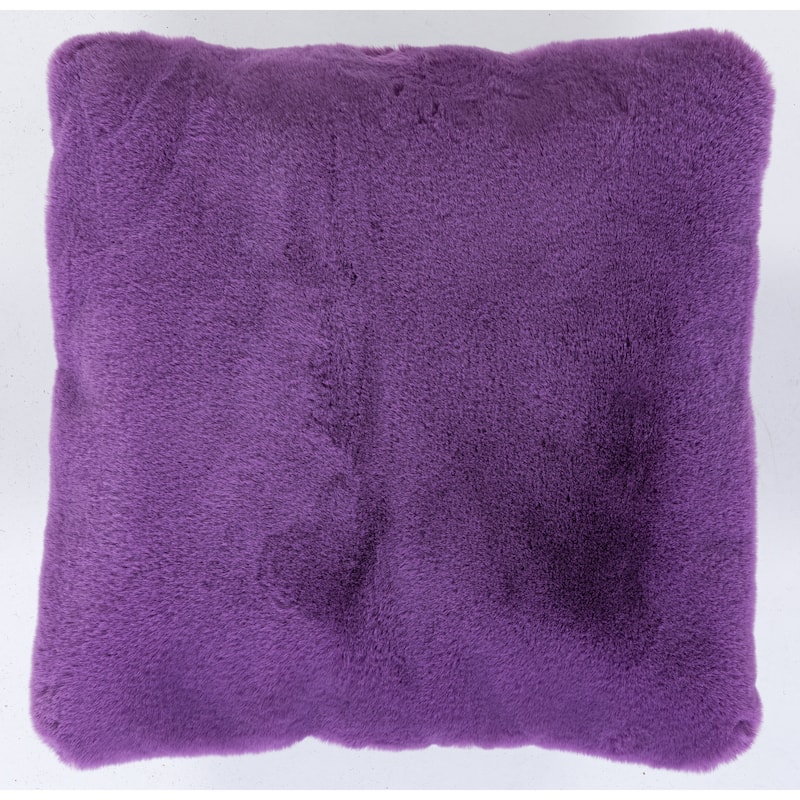 Faux Rabbit Collection Solid Square Pillow - (20" x 20")