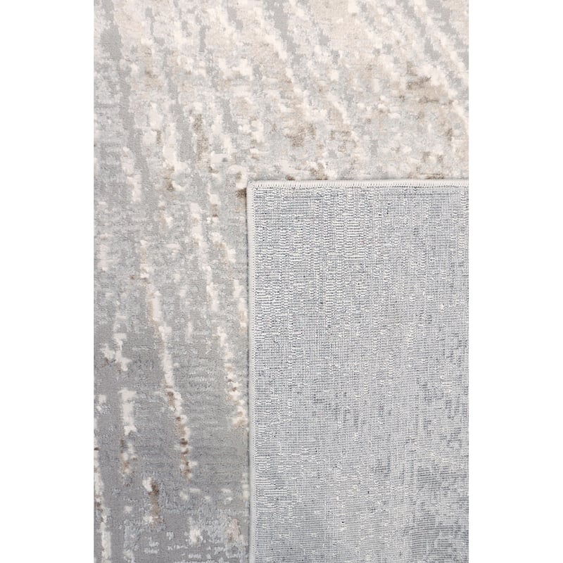 Pasargad Home Starburst Design White/Grey Area Rug