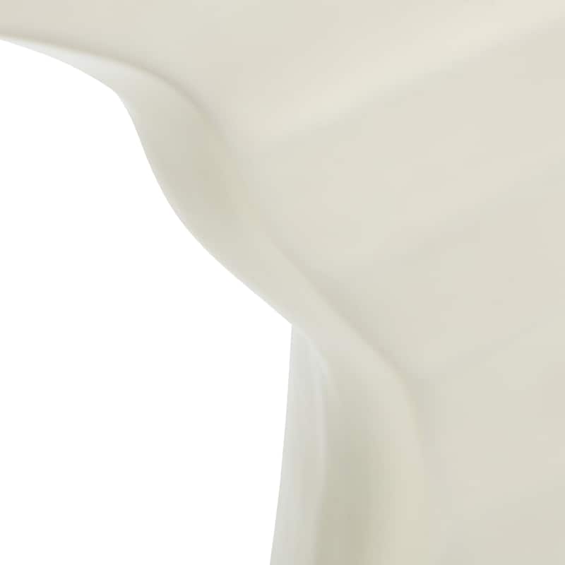 Sagebrook Home Ivory Ribbed Ceramic Open-cut Vase, Elegant Home Decor, Classic ivory palette for an elegant touch