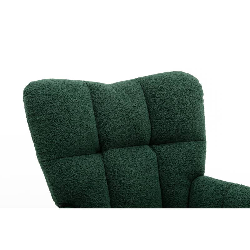 31.5" High Back Buttons Tufted Rocking Chair