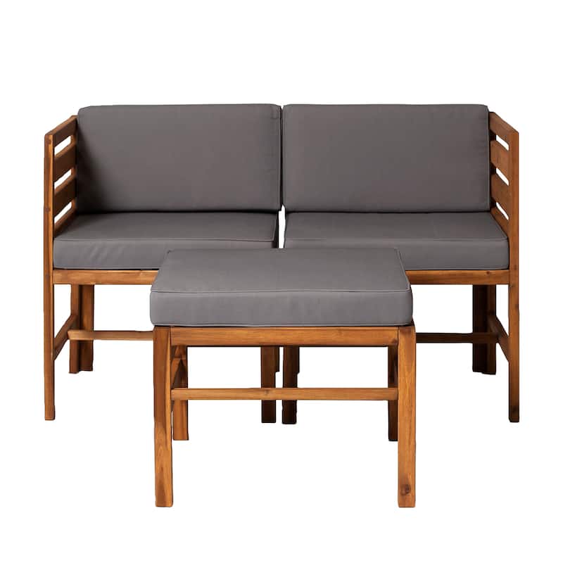 Middlebrook Designs Acacia 3-Piece Chairs with Ottoman