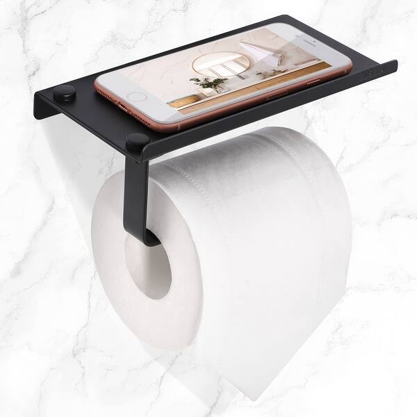 Toilet Paper Holder Phone Shelf Stainless Steel Tissue Roll Holder