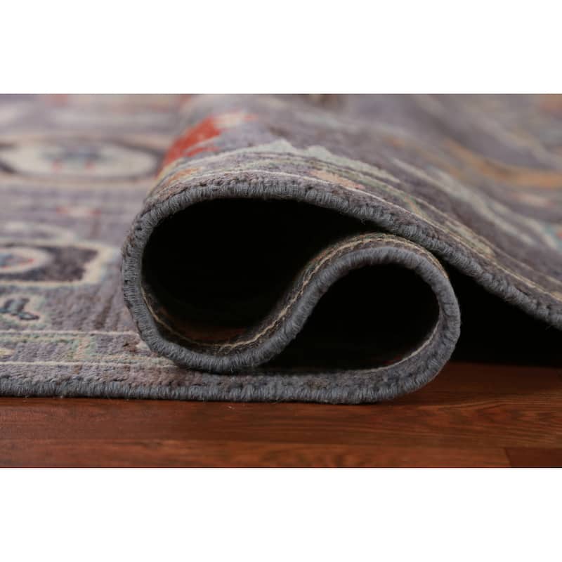 Hand Knotted Oriental 100% Wool Carpet Transitional All-Over Greys & Charcoal Oushak Area Rug - 10' 0'' X 8' 3''