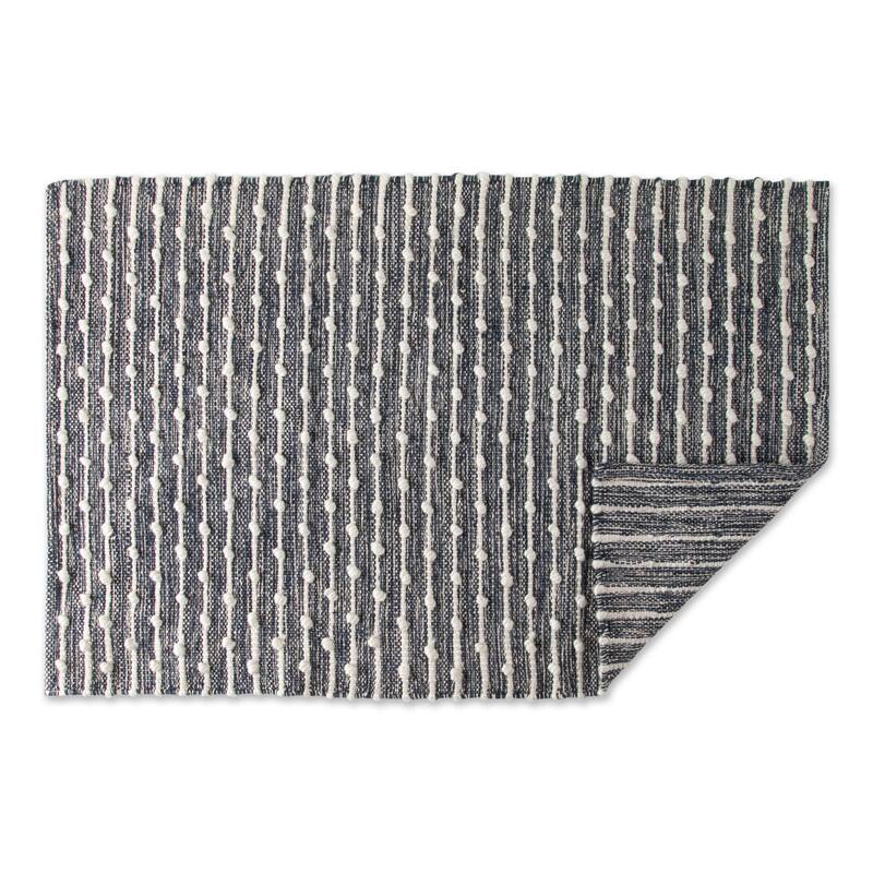 DII French Blue Recycled Cotton Loop Rug - 2x3