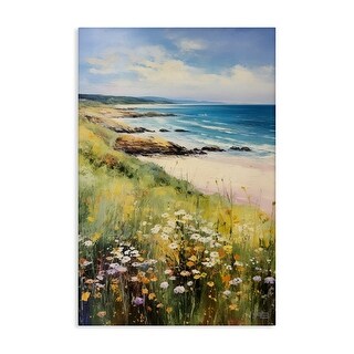 Stupell Meadow Beside Beach Canvas Wall Art Design By Roozbeh Bahramali ...