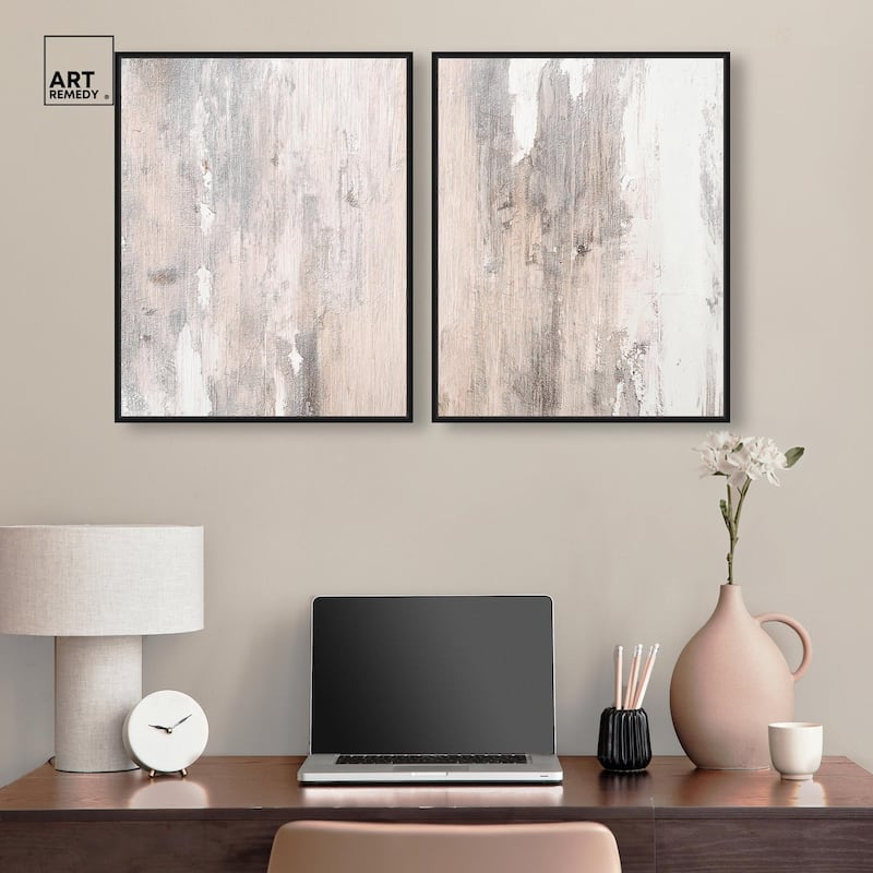 Striated Texture I Canvas Set of 2 by Art Remedy