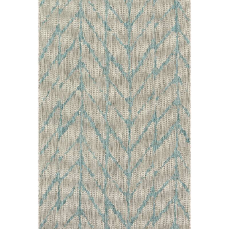 The Curated Nomad Claremont Chevron Pattern Indoor/ Outdoor Area Rug
